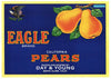 Eagle Brand Vintage Santa Clara Pear Crate Label, box