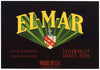 EL-M-AR Brand Vintage Suisun Valley Pear Crate Label