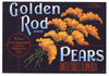 Golden Rod Brand Vintage Yakima Washington Pear Crate Label