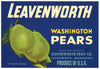Leavenworth Brand Vintage Washington Pear Crate Label