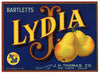 Lydia J Brand Vintage Sacramento Delta Pear Crate Label