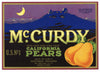 McCurdy Brand Vintage San Jose California Pear Crate Label