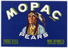Mopac Brand Vintage Medford Oregon Pear Crate Label