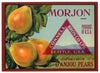 Morjon Brand Vintage Pear Crate Label