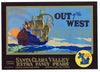 Out Of The West Brand Vintage Santa Clara California Pear Crate Label