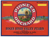 Pioneer Orchard Brand Vintage Medford Oregon Pear Crate Label r