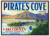 Pirates Cove Brand Vintage Lake County Pear Crate Label