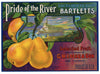 Pride of the River Brand Vintage Sacramento Delta Pear Crate Label