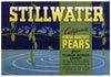 Stillwater Brand Vintage Sacramento Delta Pear Crate Label