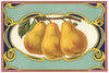 Stock Label With Three Pears Vintage Crate Label