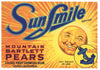 Sunsmile Brand Vintage Colfax California Pear Crate Label y