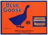 Blue Goose Brand Vintage Suisun Pear Crate Label, Danielson