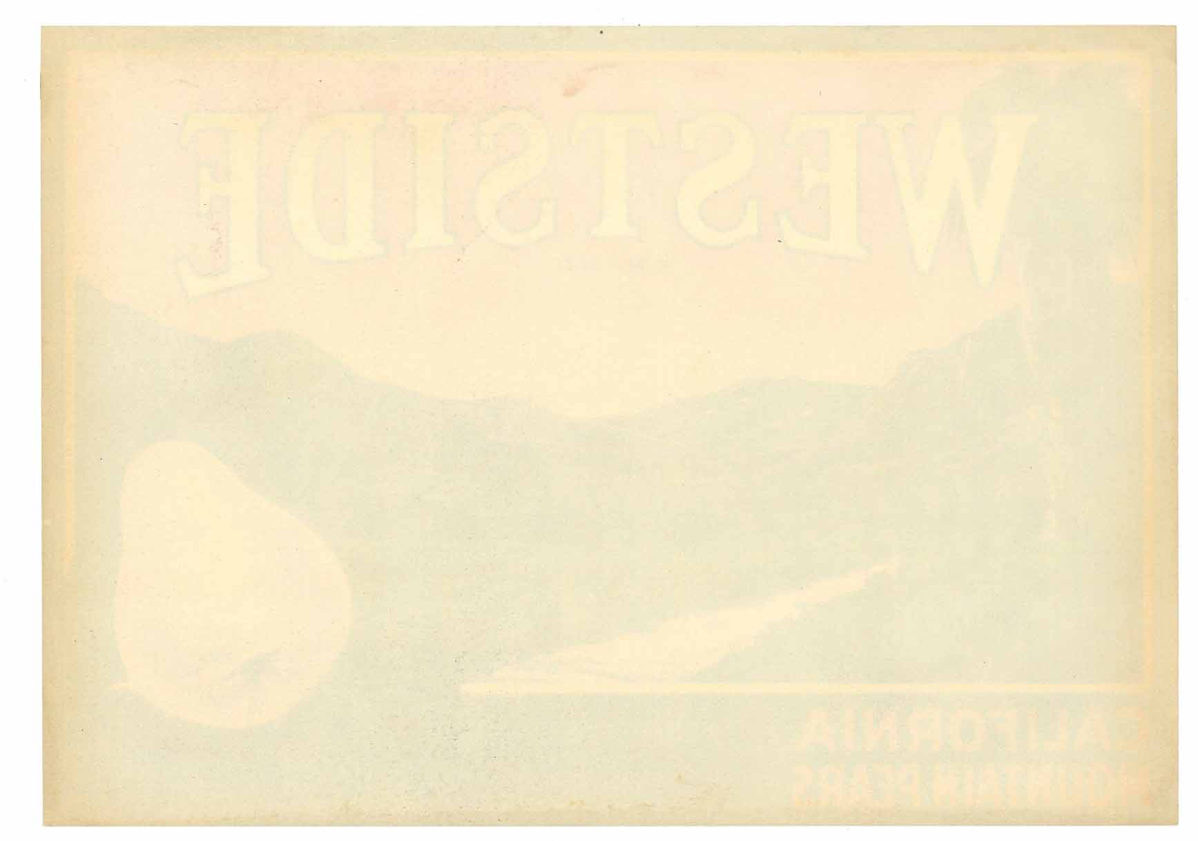 Westside Brand Vintage Placer County Pear Crate Label – thelabelman