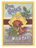 Odor Roses Brand Vintage Frankfort New York Perfume Bottle Label