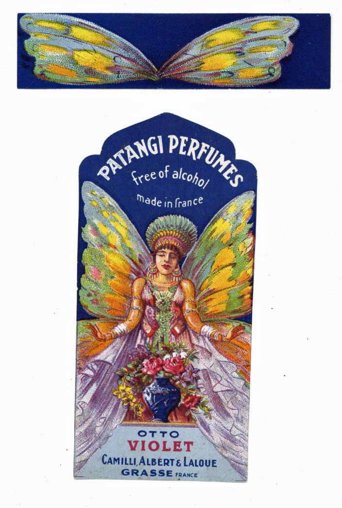 Patangi Perfumes Brand Vintage Grasse France Perfume Bottle Label