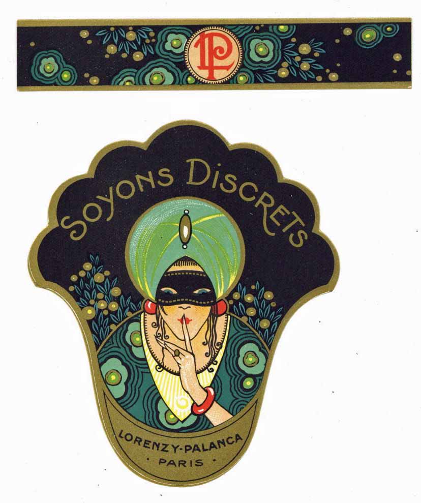 Soyons Discrets Brand Vintage Paris France Perfume Bottle Label