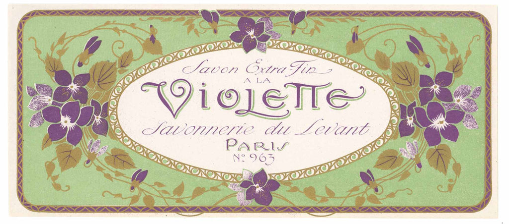 Violette Brand Vintage Soap Box Label