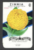 Zinnia Vintage Lone Star Seed Packet, Double Yellow