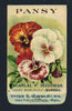 Pansy Antique Maganlal Seed Packet, India, red, white