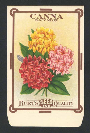 Canna Antique Burt's Seed Packet