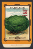 Cabbage Antique Burt's Seed Packet, Drumhead, L