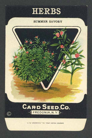 Herbs Antique Card Seed Co. Packet, Summer Savory