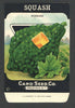 Squash Antique Card Seed Co. Packet, Hubbard