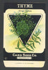 Thyme Antique Card Seed Co. Packet, Broad Leaved