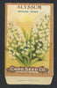 Alyssum Antique Card Seed Co. Packet