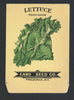 Lettuce Antique Card Seed Co. Packet, Grand Rapids