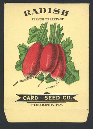 Radish Antique Card Seed Co. Packet, French Breakfast