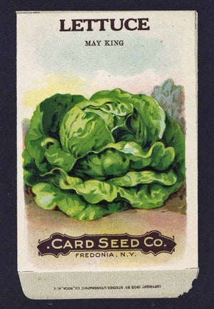 Lettuce Antique Card Seed Co. Packet, May King, wear