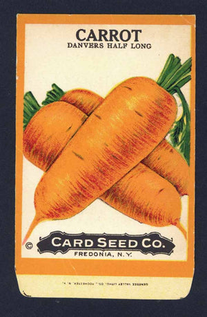 Carrot Antique Card Seed Co. Packet, Danvers Half Long