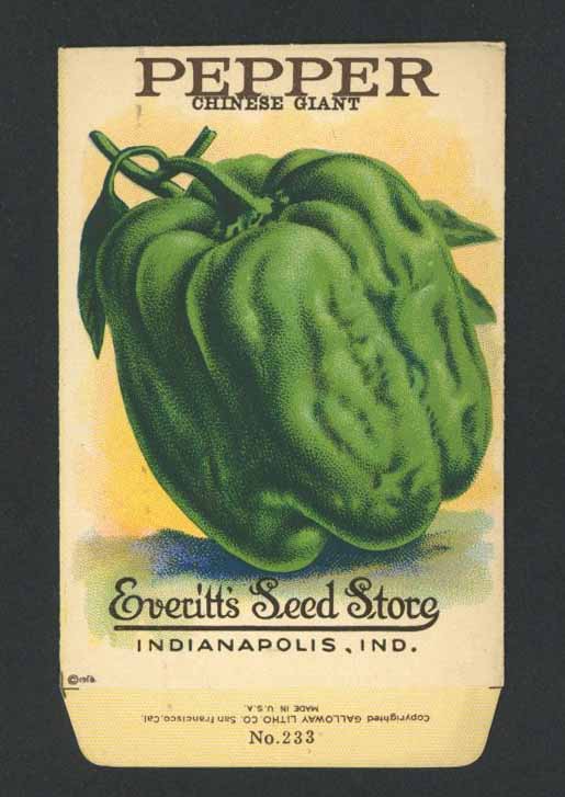 Pepper Antique Everitt's Seed Packet