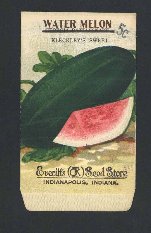 Watermelon Antique Everitt's Seed Packet