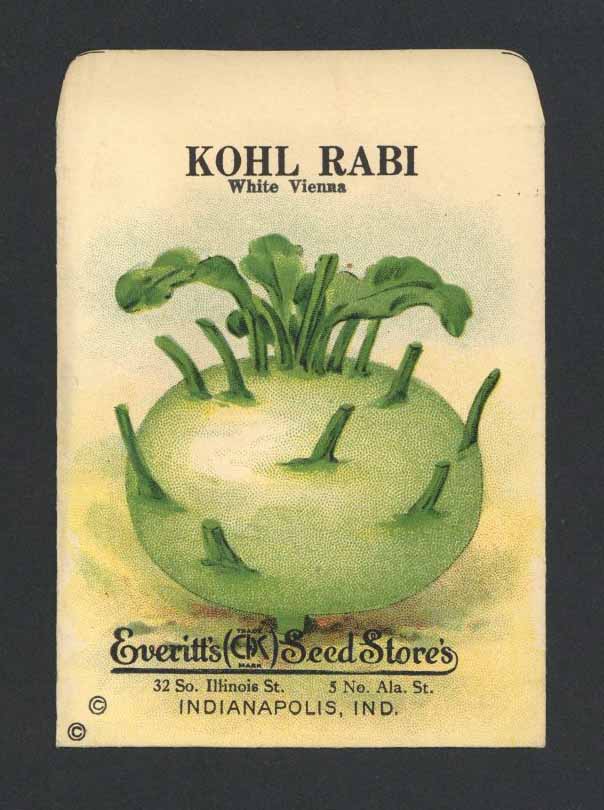 Kohl Rabi Antique Everitt's Seed Packet
