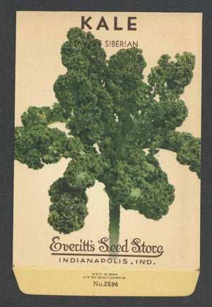 Kale Vintage Everitt's Seed Packet, Siberian