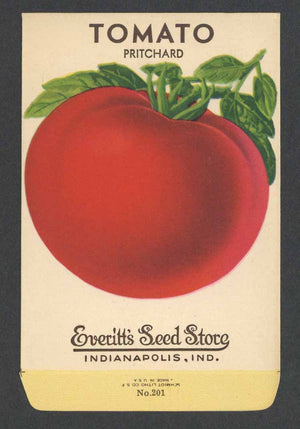 Tomato Vintage Everitt's Seed Packet, Pritchard