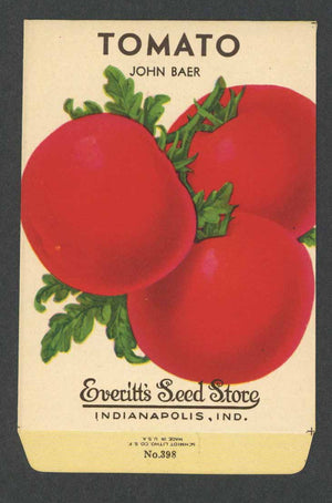 Tomato Vintage Everitt's Seed Packet, John Baer