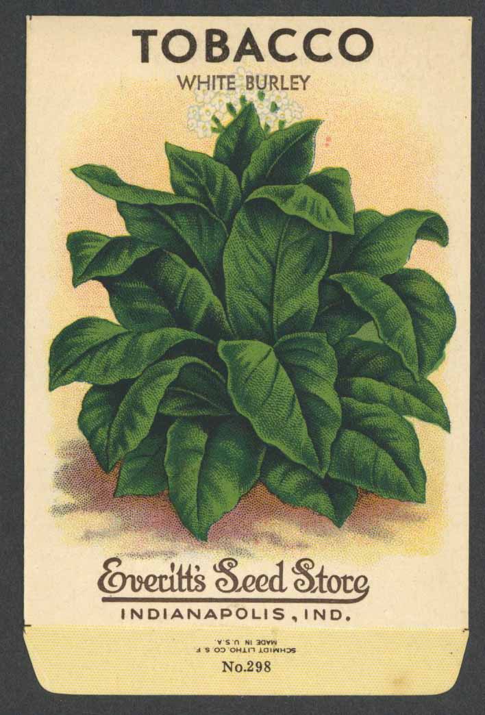 Tobacco Antique Everitt's Seed Packet, White Burley