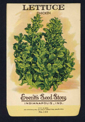 Lettuce Vintage Everitt's Seed Packet, Chicken