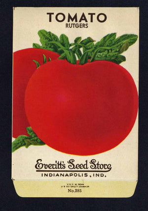 Tomato Vintage Everitt's Seed Packet, Rutgers