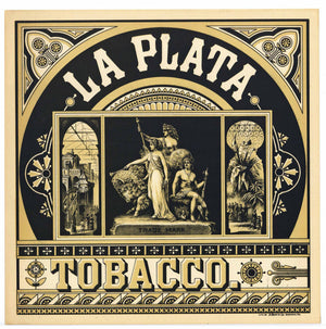 La Plata Brand  Antique Tobacco Caddy Label