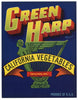 Green Harp Brand Vintage Imperial County Vegetable Crate Label