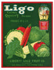 Ligo Brand Vintage Vegetable Crate Label