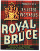 Royal Bruce Brand Vintage Vegetable Crate Label, emblem