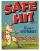 Safe Hit Brand Vintage Texas Vegetable Crate Label