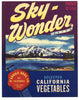 Sky Wonder Brand Vintage San Jose Vegetable Crate Label