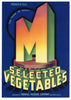 M Brand Vintage Salinas Vegetable Crate Label