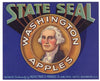 State Seal Brand Vintage Washington Apple Crate Label, gp